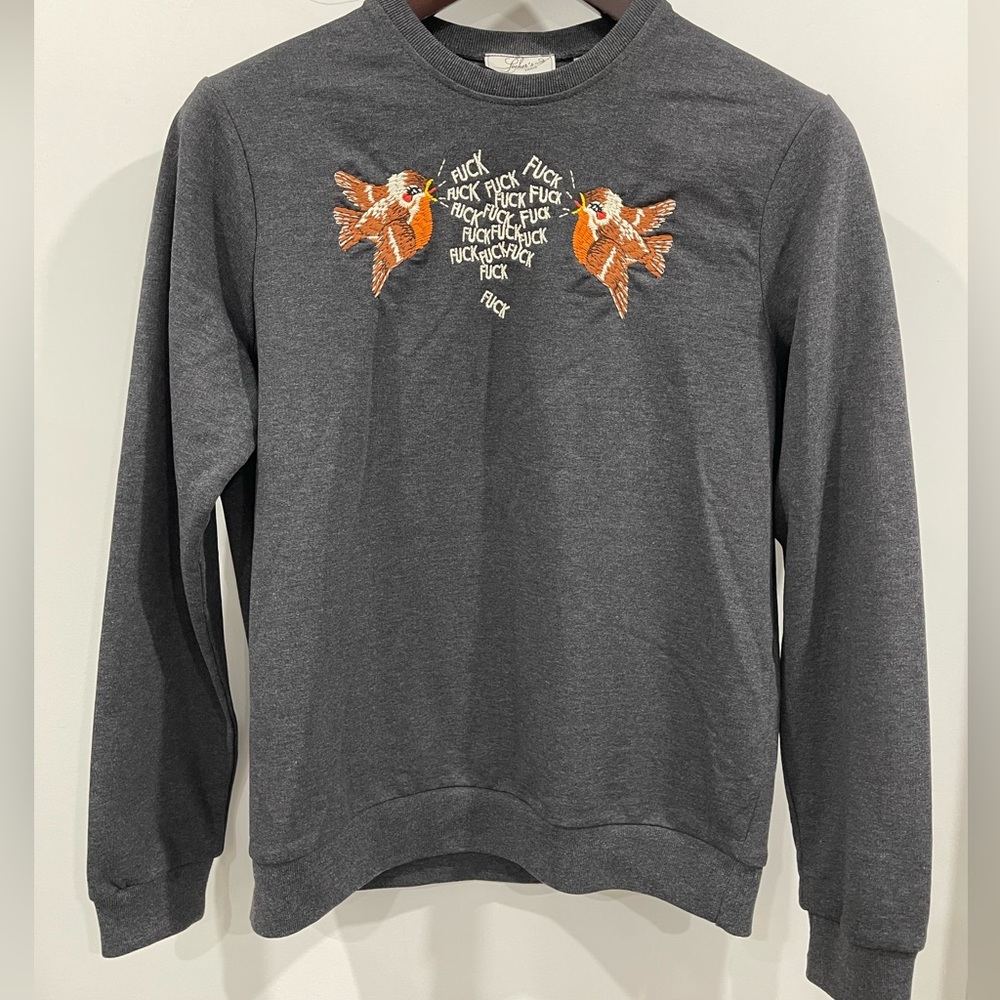 Locher’s embroidered birds F*ck sweatshirt